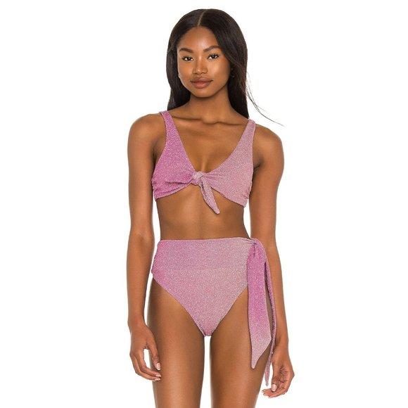 BEACH RIOT Pink Shine Ombre Bikini XS/S - Picture 1 of 4